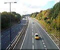 ST3489 : M4 motorway SW of Royal Oak Hill, Newport by Jaggery