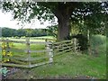 SK1825 : Footpath stile and padlocked gate by Christine Johnstone