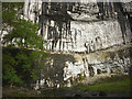 SD8964 : Black streaks on the face of Malham Cove by Karl and Ali