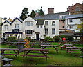 SO5924 : Picnic benches, Hope & Anchor, Ross-on-Wye by Jaggery