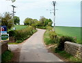 SO4510 : Power lines above the road NW of Dingestow by Jaggery