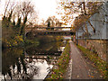 SJ8698 : Pipe bridge, Ashton Canal by David Dixon