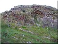 SS4989 : Old red sandstone in a quarry on Cefn Bryn by Humphrey Bolton