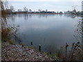 TL4390 : Lake at the end of Block Fen Drove by Richard Humphrey