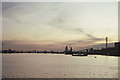 TQ4379 : Looking upriver off the Woolwich Ferry, 1993 by Christopher Hilton