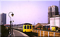 TQ4379 : Train arriving at North Woolwich by Malc McDonald