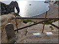 SY8080 : Damaged steps at Durdle Door by Phil Champion