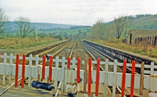 Cononley station, remains 1987