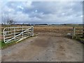 SE4241 : Gateway to stubble field, north of Paradise Farm by Christine Johnstone