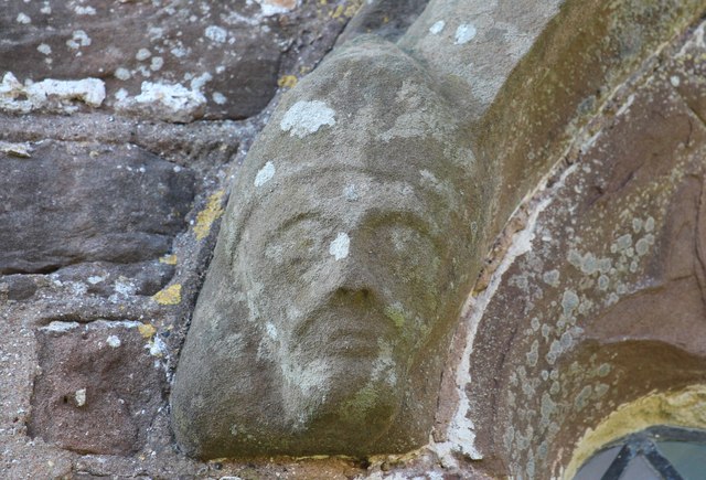 "Life" Carved head, Garway Church