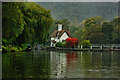 SU5980 : Goring Lock & Weir from the River by Gillie Rhodes