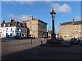 NT7853 : Mercat Cross and Town Square, Duns by Barbara Carr