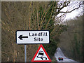 TM4678 : Landfill Site sign by Geographer