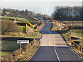 NY0773 : Eastbound A75 approaching the turning for Dalton by David Dixon