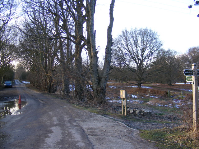 Footpath to Mill Road, footpath & Information Point