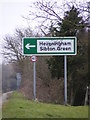 TM4070 : Roadsign on the A12 Main Road by Geographer