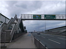 TQ4483 : Footbridge to Gascoigne Road, Barking by David Anstiss