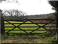 TQ3827 : Five-bar gate on Wyatts Lane by Stephen Craven