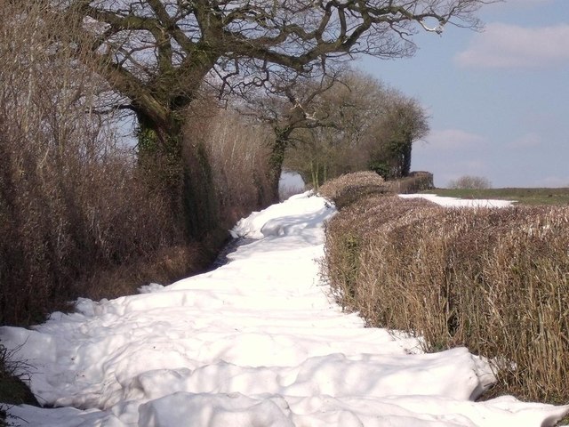 Snowdrifts on Broomfield Lane