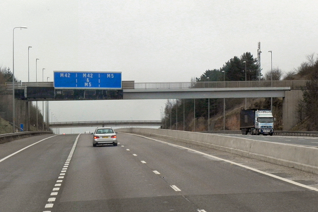 Footbridge over the Southbound M5 at Catshill