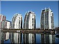 SJ8097 : Flats at Huron Basin, Salford Quays by Christine Johnstone