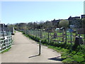 TM0025 : Cycle path, Colchester by Malc McDonald