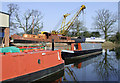 SJ8710 : Boatyard north-west of Brewood, Staffordshire by Roger  D Kidd