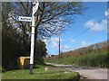 SS5335 : Road junction at Tophill, Ashford by David Smith