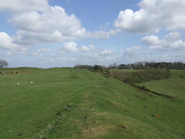 Burrough Hill hillfort - south rampart