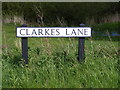 TM3887 : Clarkes Lane sign by Geographer