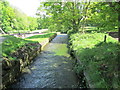 SE2436 : Overflow channel - Newlay Locks - Bramley Fall Park by Betty Longbottom