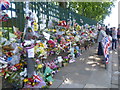 TQ4378 : Floral tributes to Drummer Lee Rigby near the Royal Artillery Barracks by Marathon