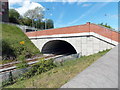 ST1599 : Southern portal of Bargoed railway station tunnel by Jaggery