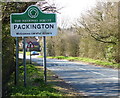 SK3614 : Packington sign along Normanton Road by Mat Fascione