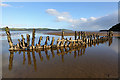 NX6548 : Shipwreck timbers in Nun Mill Bay by Walter Baxter