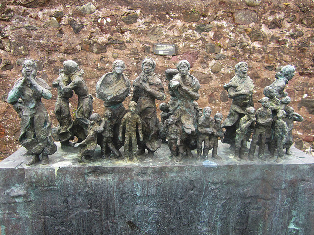 Figures on the memorial to the East Coast Fishing Disaster of 1881