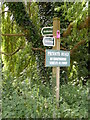 TM1539 : Bridleway signs of the bridleway to Freston Street by Geographer