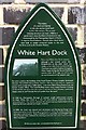 TQ3078 : White Hart Dock: plaque by Hugh Craddock