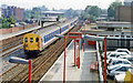 TQ3572 : Forest Hill station with train, 1991 by Ben Brooksbank