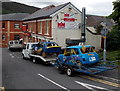 SO2104 : Stock cars outside the Calcutta Victoria, Abertillery by Jaggery