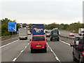 SJ8924 : Northbound M6 Approaching Junction 14 by David Dixon