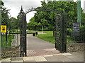 TQ3176 : Gates, eastern entrance to Myatt's Fields Park by Robin Stott