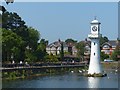 ST1879 : Scott Memorial, Roath Park Lake by Robin Drayton