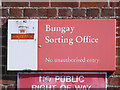 TM3389 : Bungay Sorting Office sign by Geographer