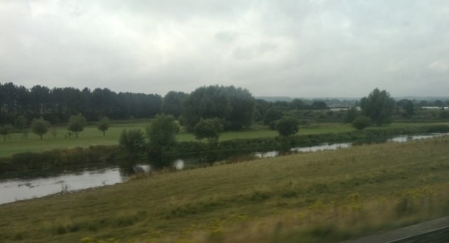 River Trent east of Rugeley, from the train