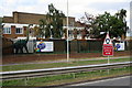  : Sheds and dinosaurs by the St Neots Rd by Philip Jeffrey