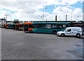 ST1875 : Cardiff Bus single-deckers parked in Cardiff Bus Station by Jaggery