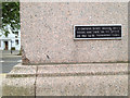 SP3165 : Plaque on Queen Victoria's statue near Leamington Town Hall by Robin Stott