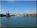 TQ3302 : Dredger at Brighton Marina by Paul Gillett