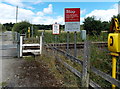 SO0964 : Level crossing instructions and emergency phone west of Pen-y-Bont railway station by Jaggery